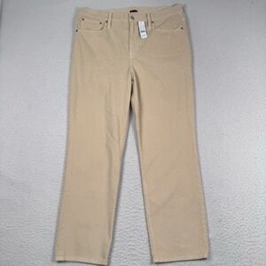 J.Crew Vintage Slim‎ Straight Corduroy Pants Women's 32 in Pale Bone AB651 NWT